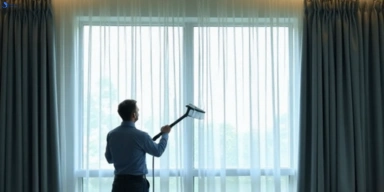 Commercial drapes cleaning service bridges hotels offices